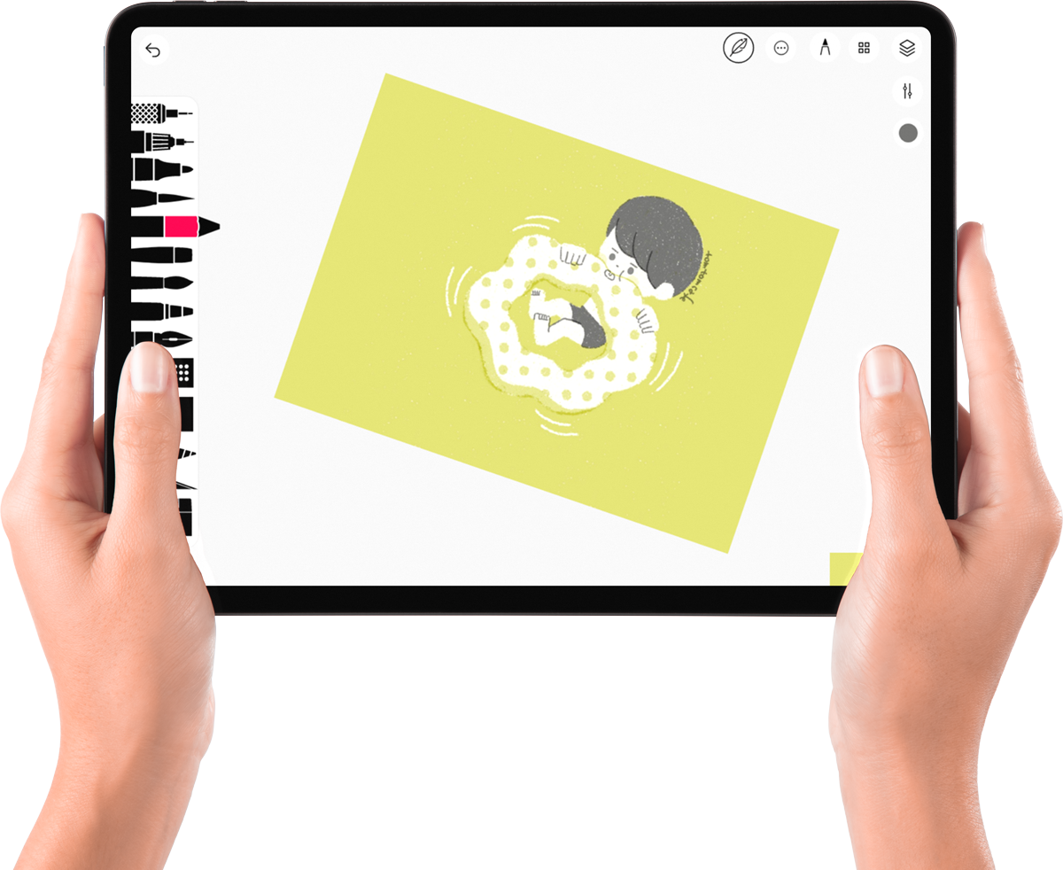 Holding Hand-Landscape-iPad-Tablet-Mockup